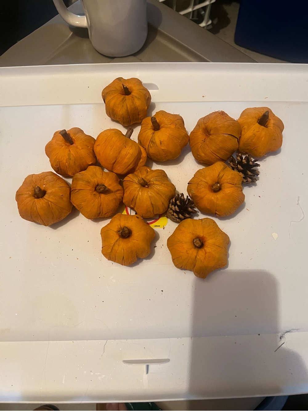 Artificial Mini Orange Pumpkin Home Accents - Decorative Fall Accents